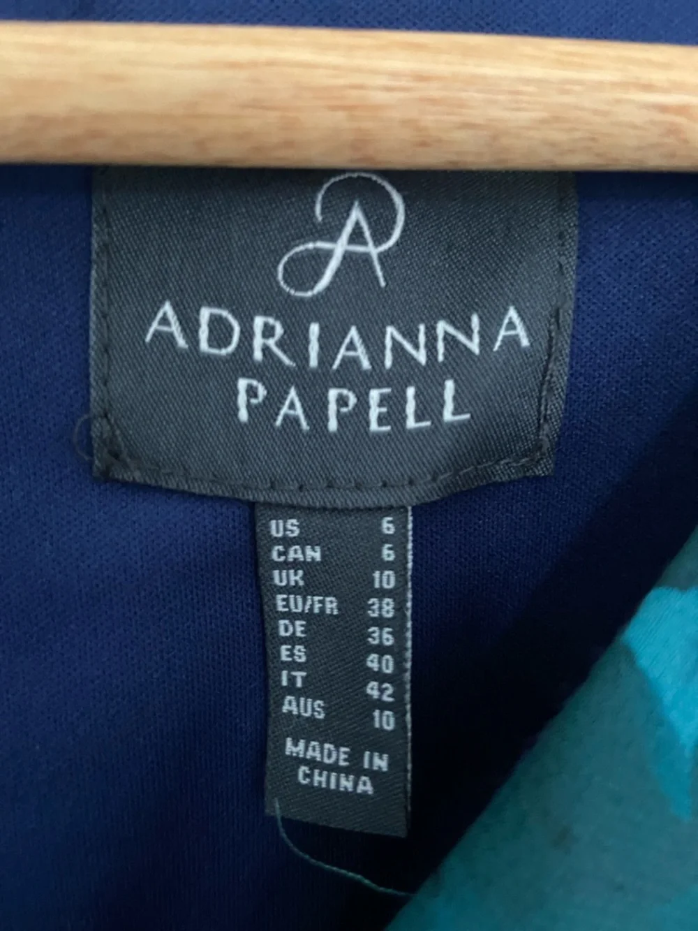 NWT Adrianna Papel Wrap Maxi Dress - Navy, Purple & Green-6 - Picture 2 of 7